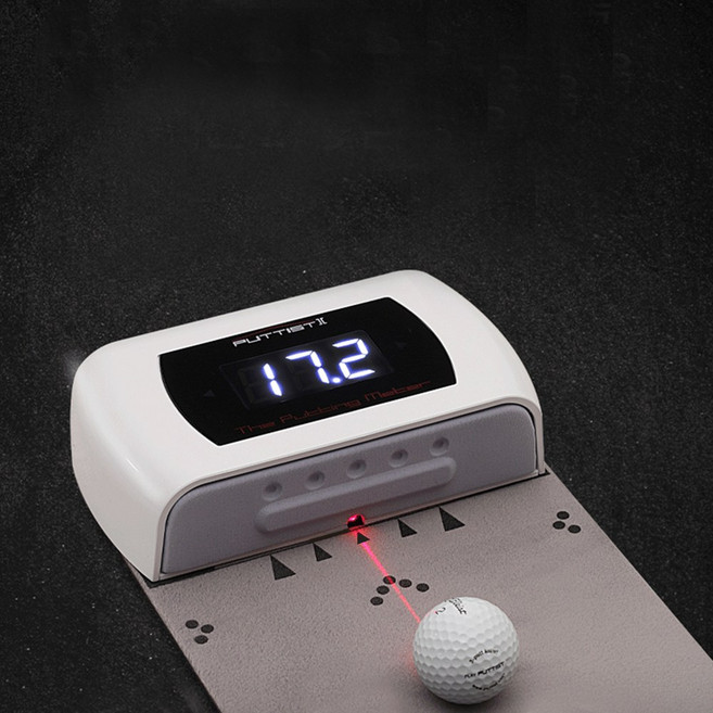 퍼티스트2 디지털 골프연습용품 퍼팅연습기 가정용 퍼팅 매트, 고급형 (내장배터리O 레이저O), 1개, 화이트