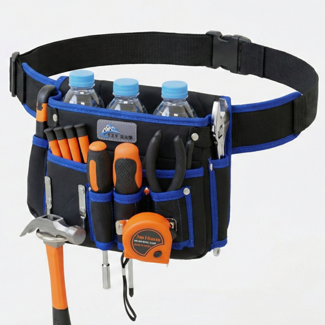 버니박스 튼튼한 허리 공구 못주머니 작업 가방 벨트, 1개