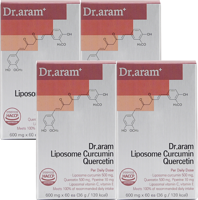 닥터아람 리포좀 커큐민 퀘르세틴 60p, 4개, 60정