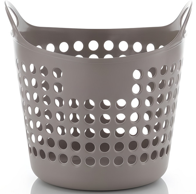 국산 빨래바구니 특대 90리터 세탁바구니 빨래통, 브라운, 1개