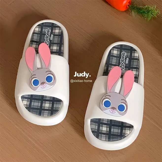 올스토어 Zootopia 커플 슬리퍼 귀여운 만화 성격 패션 Judy Nick 여름 미끄럼 방지 편안한 부드러운 휴일, 02 size 3-37, 04 01