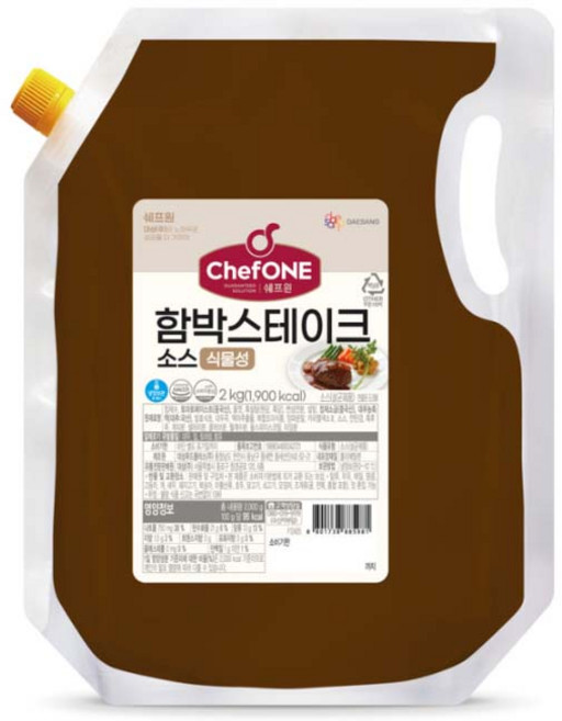 대상 쉐프원 식물성 함박스테이크소스 2kg /[아이박스+아이스팩], 1