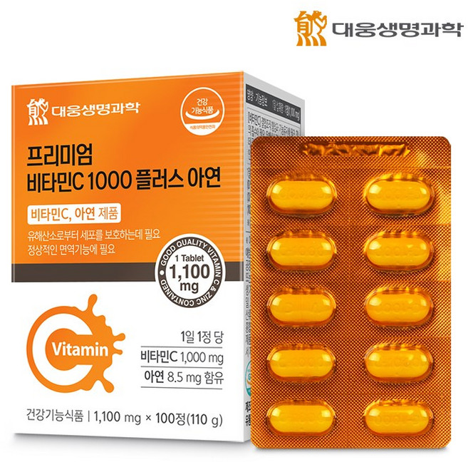 대웅생명과학 프리미엄 비타민C1000 아연 100정, 1개