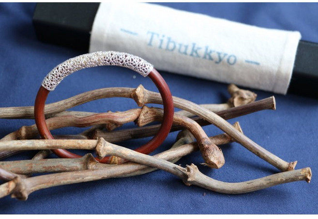 德榕藏品 雞血藤手鐲 一等粗度 有節 包925純銀 西藏民俗手工藝品 自然無上漆 傳統工藝品 祥雲管民族風