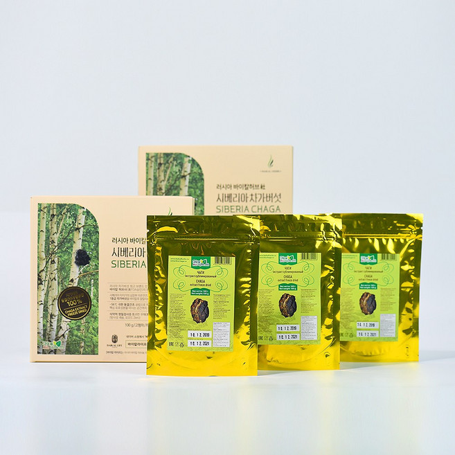 차가버섯 최고등급 고농축 추출분말100g 동결건조 바이칼허브 진품 시베리아차가버섯, 3개, 100g