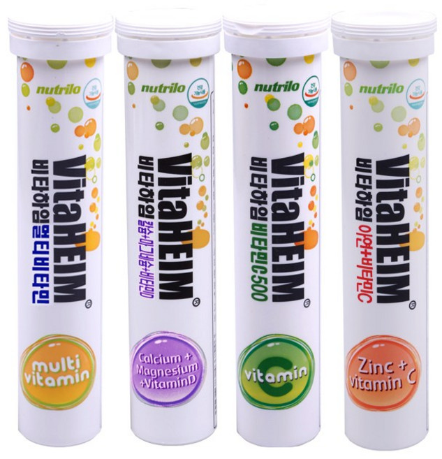 [KT알파쇼핑][비타하임] 발포비타민 4종 SET, 1개, 20정