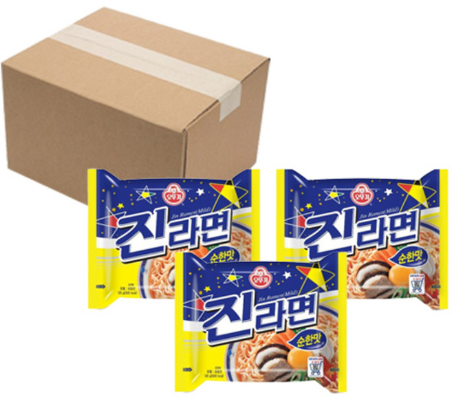 오뚜기 진라면 순한맛 40개 박스포장 봉지라면