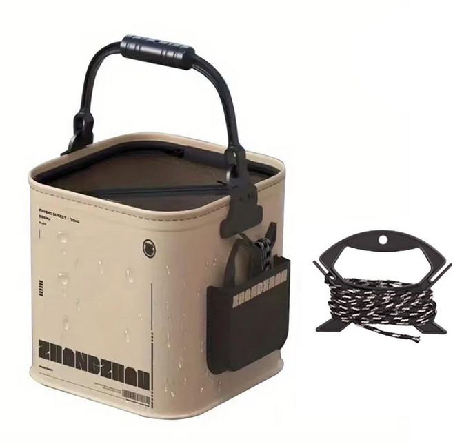 JK 두레박 다용도 접이식 살림통 로프 끈포함 EVA 바다낚시 밑밥 휴대용 물통 조과