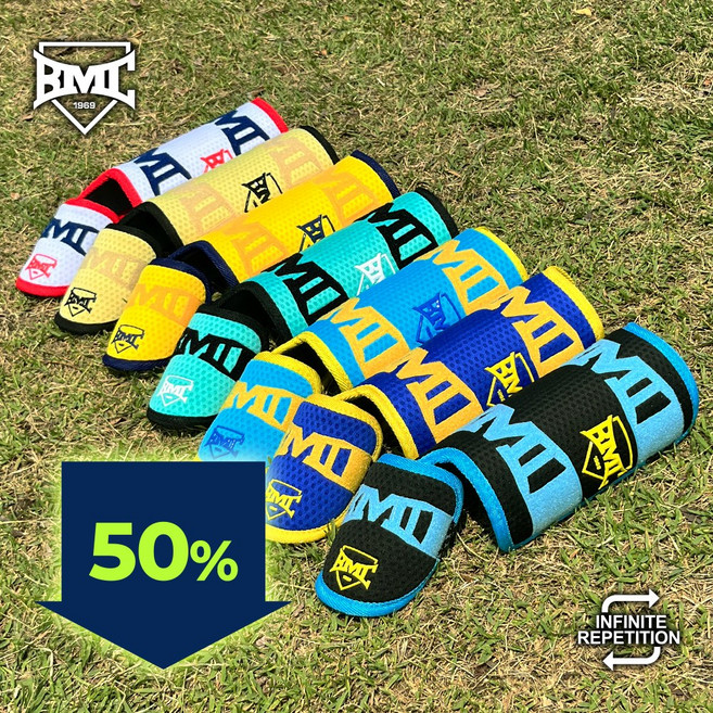 [BMC] 무한 성형 타자 풋가드 더블 PSG-LF/RF, 1개, WHITE/NAVY/RED