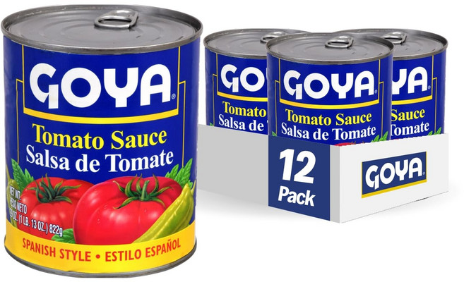 고야 푸드 토마토 소스 스페인 스타일 1.81 파운드 (12개 묶음 Goya Foods Tomato Sauce Spanish Style 1.81 Pound (Pack of 12, 1개, 822g