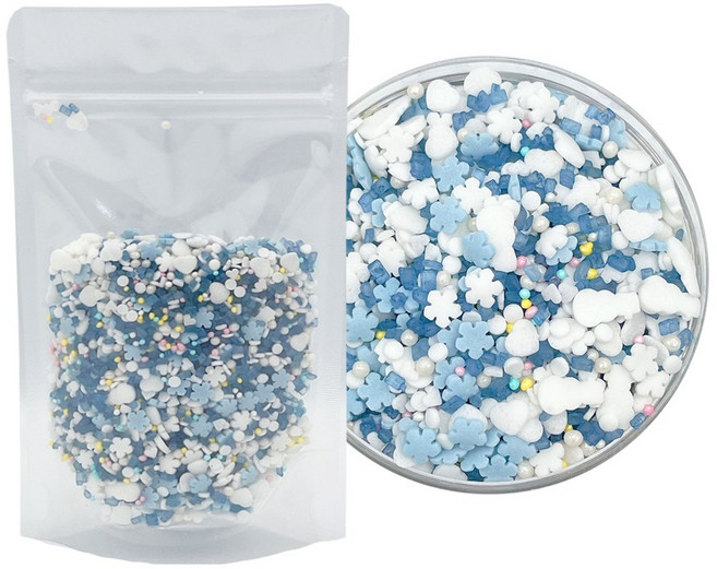 크리스마스 눈사람 눈꽃 데코 장식 베이킹재료 하나베이킹푸드, 100g, 1개