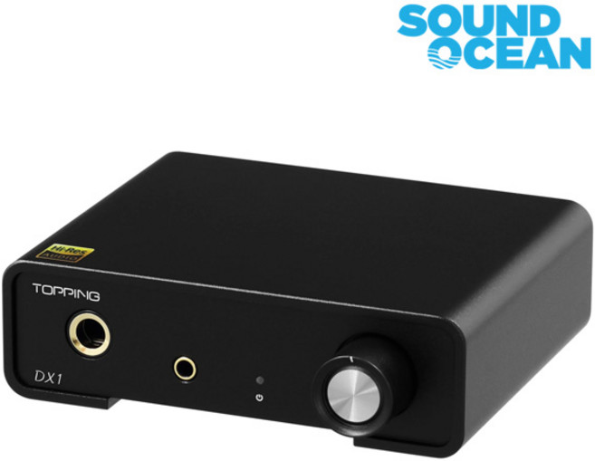 토핑 하이파이 USB 덱 컨버터 헤드폰 앰프 TOPPING HI-FI USB DAC Converter, DX1 블랙