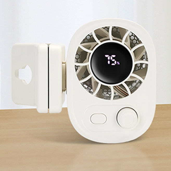 모두일상 100단 바람조절 클립형 휴대용 무선 집게 선풍기 USB충전식 저소음 핸즈프리, 1개, 화이트