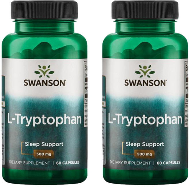 Swanson 斯旺森 左旋色胺酸膠囊 500mg, 60顆, 2罐