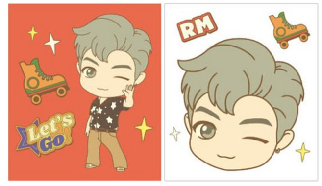 BTS 타이니탄 다이너마이트 RM 보석십자수 스티커 9.5x11cm, 없음