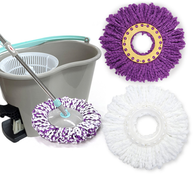 리필용 회전 통돌이 걸레 막대 회전통돌이-걸레만 5개, 컬러걸레만 4장