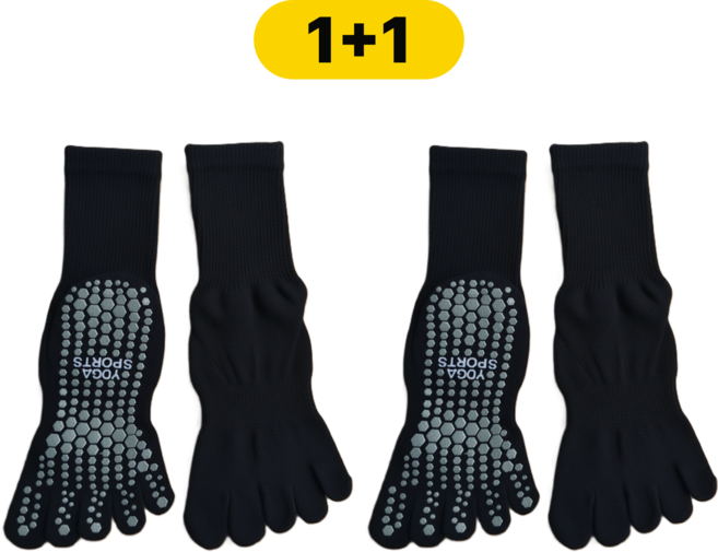 리스펙 남자 필라테스 요가 논슬립 발가락 양말 2켤레 미끄럼방지 삭스