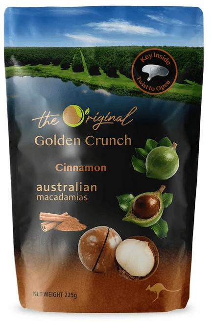 호주 오리지널 골든 크런치 The Original Golden Crunch Macadamias Cinnamon 시나몬 마카다미아, 2개, 225g