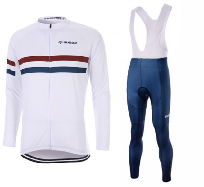 서브22 남자 자전거복 상하의 세트 화이트
