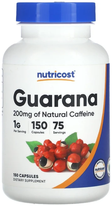 Nutricost 과라나 1000mg 캡슐 150정(캡슐 1정당 500mg), Nutricost과라나1000mg캡슐150정캡슐1정당5, 1개, 150정 - 쿠팡