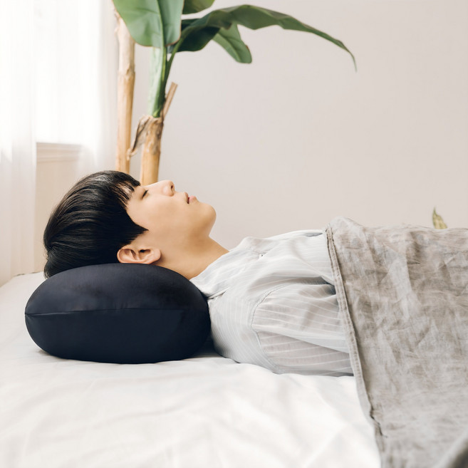 무로 무중력 경추베개 + 커버 + 세탁망 세트, 네이비, 1개