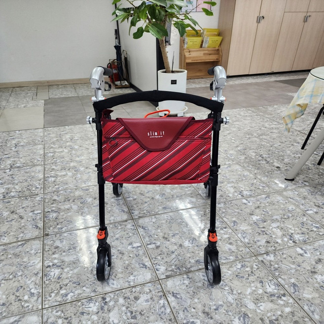 노인보행기 슬림핏 성인용 보행기 어르신 할머니 환자 보조 워커 장기요양 복지용구, 레드, 노인장기용양등급 할인구매(본인부담금 6%)