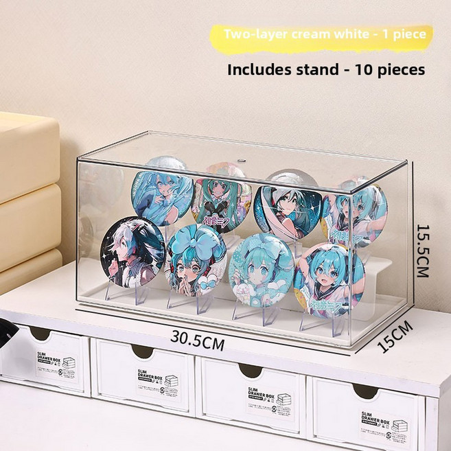 마라톤 메달거치대 인테리어 메달보관대 명예 메달 디스플레이 스탠드 배지 보관함 기념 동전 정리함 광택 표면 다기능 선반, 7)더블 화이트 1개입⭐브래킷 홀더 10개  고정