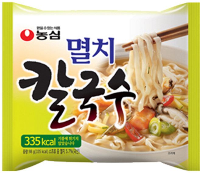 농심 멸치칼국수 98g(1BOX) 멀티 봉지라면, 98g, 40개