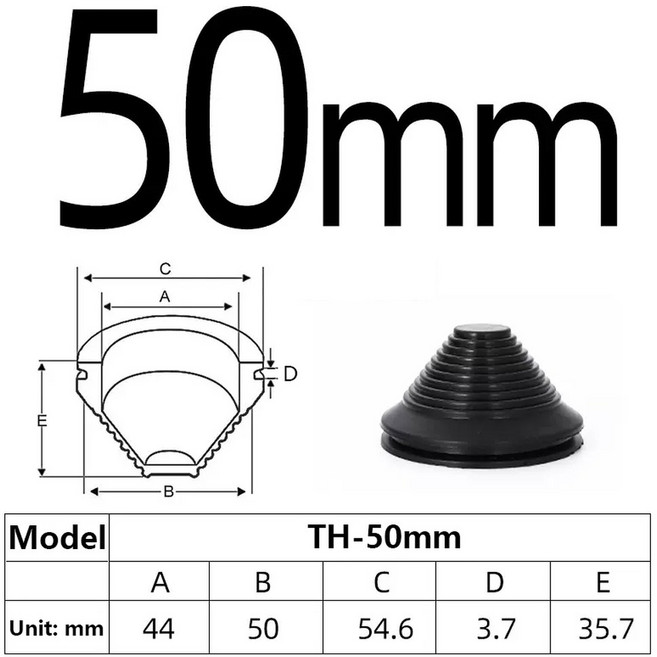 자이놈 고무 타워형 보호 코일 그로밋 패드 씰 링 O 씰링 캡 구멍 플러그 와이어 가드 링의 스냅, [02] 2 피스, TH 50mm, 1개