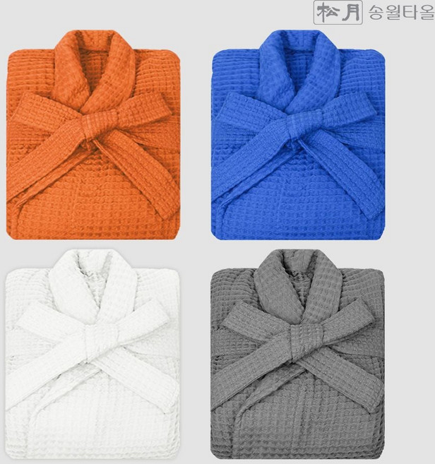 송월타올 와플 레이어 샤워 목욕 가운 로브-xl 송월타월 수건 타월, 아이보리, 1개