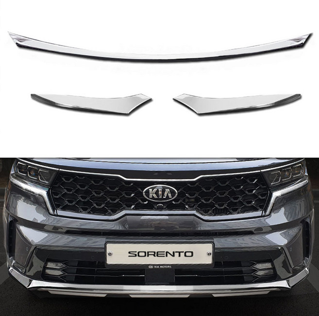 쏘렌토MQ4 프론트 하단범퍼 크롬몰딩 다운라이너 프론트립 범퍼커버 익스테리어 튜닝 차량 자동차용품