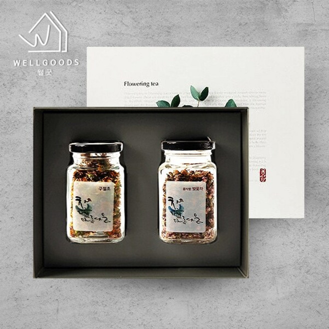 [웰굿]프리미엄 꽃차 2종 선물세트 1A(벚꽃 구절초), 1개