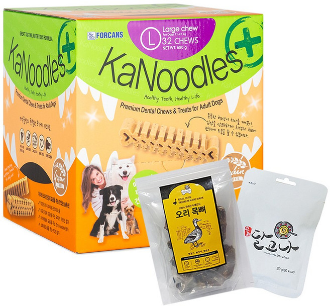 [오리목뼈100g개+달고나1개증정] 포켄스 카누들 L 32P 1박스, 1개, 680g