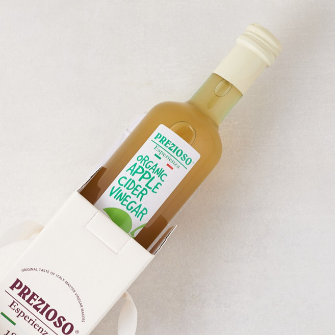 [이탈리아] 유기농 사과 자연발효 식초 애사비 비니거 선물용, 2개, 500ml