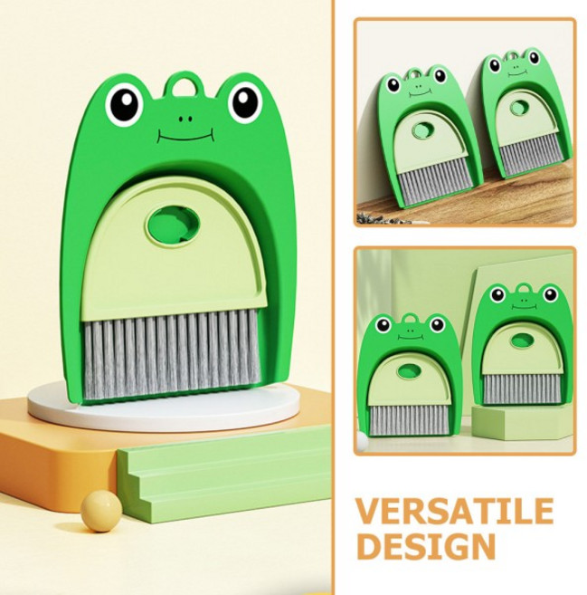 미니 빗자루 쓰레받기 세트 소형 청소 브러시 ​​데스크탑 청소 도구 다기능 쓰레기 국자 가정 용품 미니 쓰, 없음, 1) Black