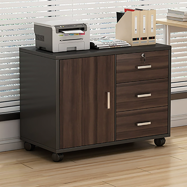 오아루 캐비넷 서랍장 수납장, 블랙월넛