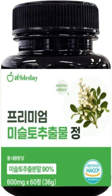 국내산100% 프리미엄 미슬토추출물90% 겨우살이 참나무 타히보 블랙마카 추출물정 nk엔케이세포 렉틴 면역력 식약청인증, 1개, 60정 - 쿠팡