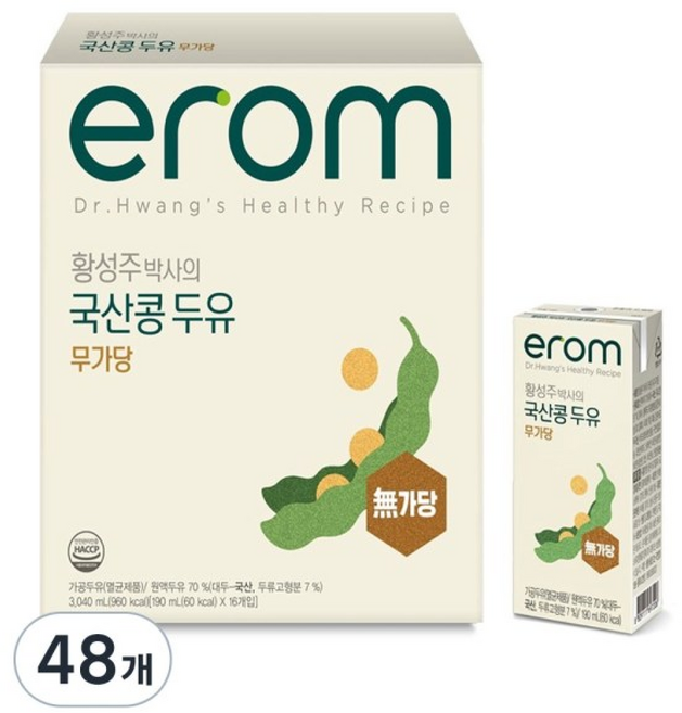 국산콩 두유 무가당, 3.04L, 1개