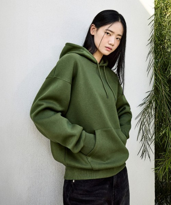 미니멀프로젝트 리파인드 스탠다드 기모 후드 티셔츠 MHT200 카키