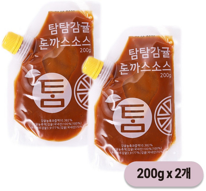탐탐 돈까스 감귤소스 200g, 2개