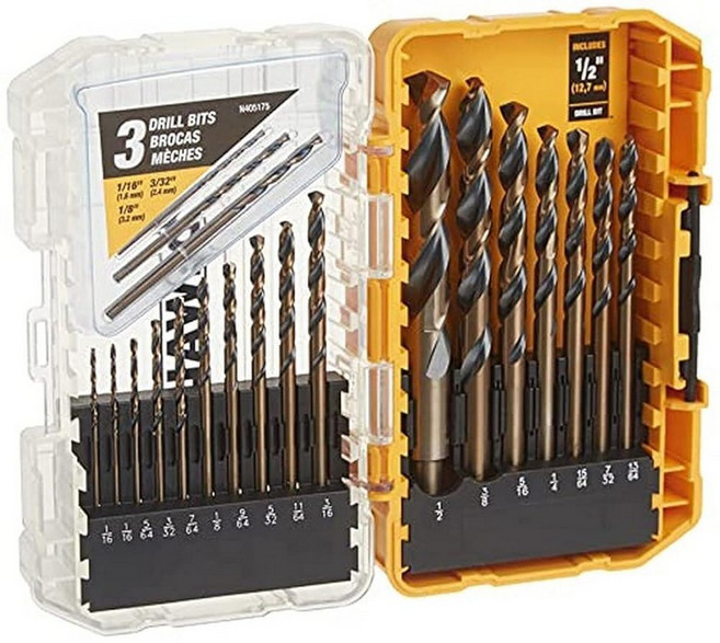DEWALT 흑색 산화 코팅 드릴 비트 세트 20피스(DW1177), 디월트 흑색 산화 코팅 드릴 비트 세트 20피스(DW1, 1개