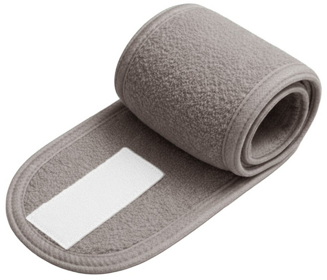 아띠꼴로 딱 붙어 세안 헤어밴드 세면 세수 찍찍이 머리띠 2개1세트, 클린회색, 1개