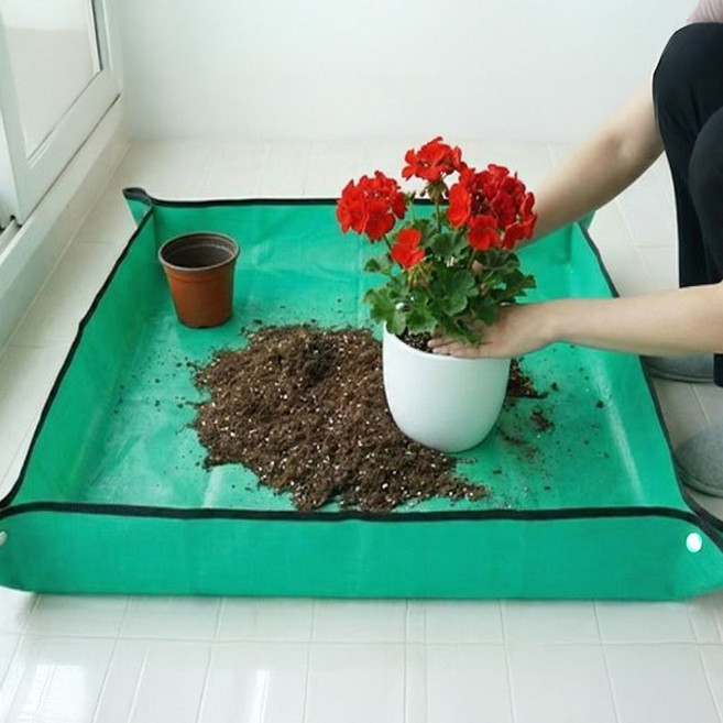 1+1 캐지오 화분 다육이 분갈이매트 소형 다용도 애견 미용 방수 놀이 매트, 2개, 그린