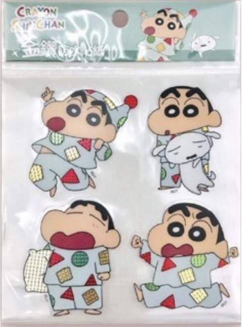 蠟筆小新 金鑽防水貼紙, 1個, 睡衣小白, Multicolor