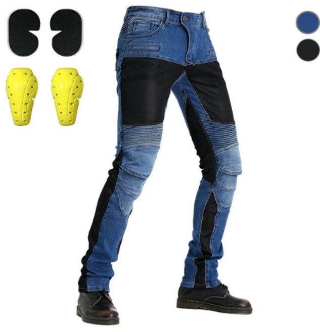 서브22 데님 바이크팬츠 보호대 포함 라이딩진, 중청