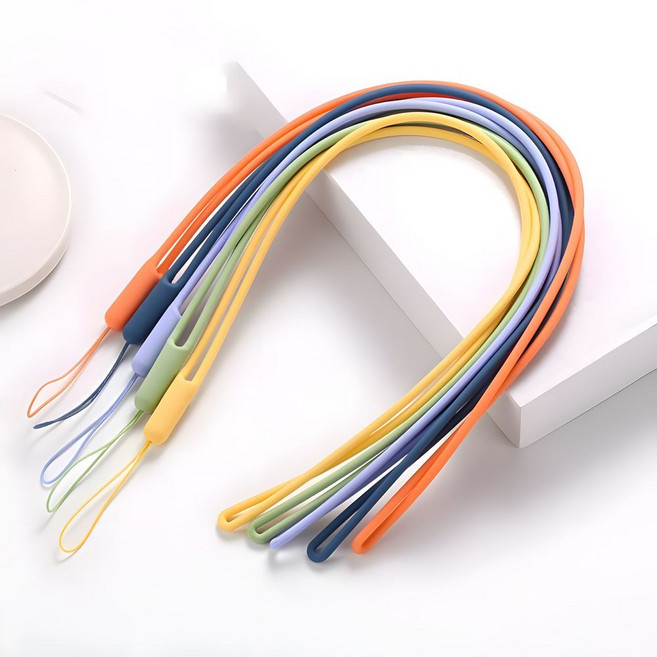 실리콘 다용도 목걸이 스트랩 끈 컬러별 수량 가능, 1개, (큐코리아 목걸이 스트랩)_핑크