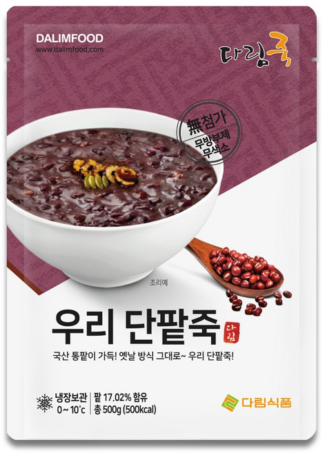 다림죽 국내산 우리단팥죽, 500g, 10개