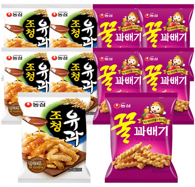 농심 꿀꽈배기+조청유과 각 5개 / 총10개, 10개