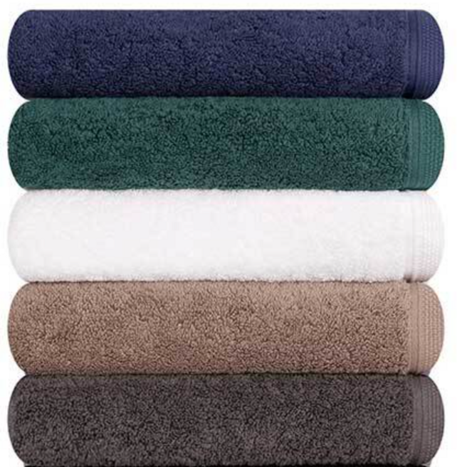 부드럽고 두꺼운 코마사 40수 200g 고급 호텔수건 5개, 갈색