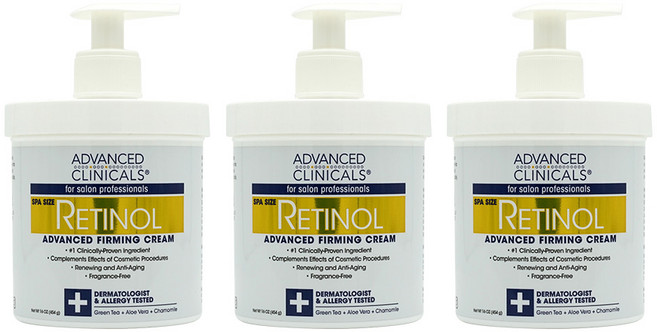 어드밴스드클리니컬스 레티놀 어드밴스 퍼밍 크림, 454g, 3개